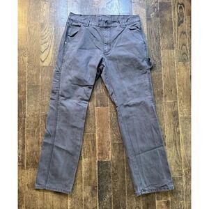 RK Brand Carpenter Jeans Workwear Men Size 36x32 Gray Straight Leg Utility Denim